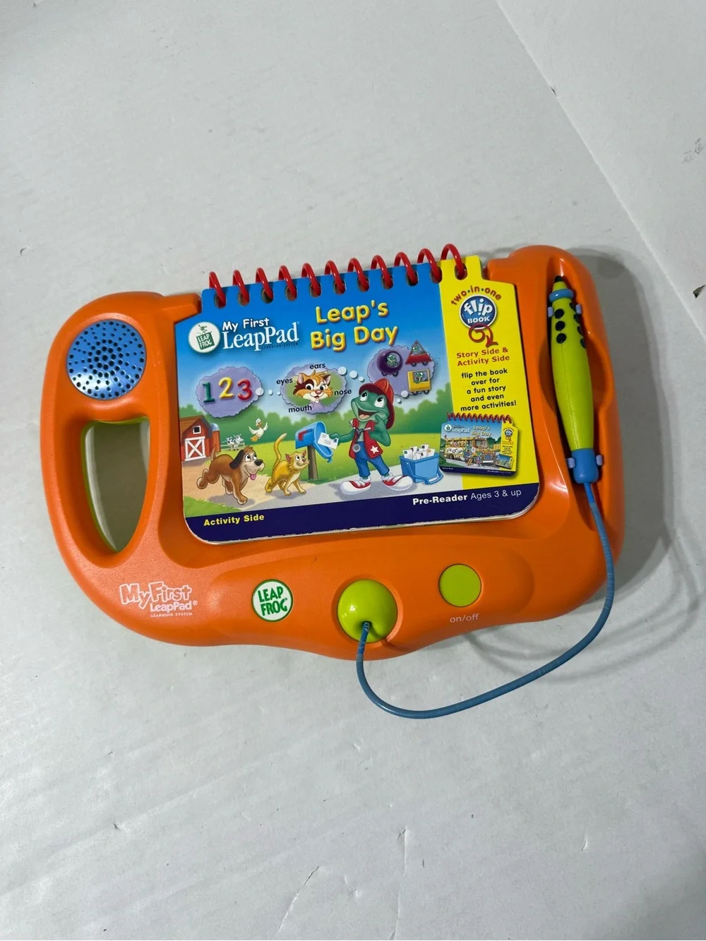 LeapFrog My First LeapPad Orange Learning Console System - Tested & Working